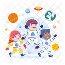 Astronaut Kids Costumes Spacesuits Icon