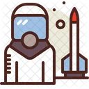 Astronaut Rocket  Icon