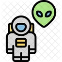 Astronauta e alienígena  Ícone