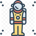 Astronaute Homme Sur La Lune Taikonaute Icône