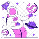 Astronauten Raumfahrer Kosmonaut Symbol