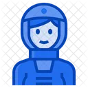 Astronautin-Weltraum-Frau-Beruf-weiblich  Symbol