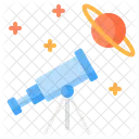 Astronomy Telescope Observation Icon