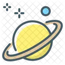 Astronomy Planet Saturn Icon