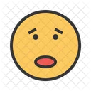 Asustado Emoji Cara Icon