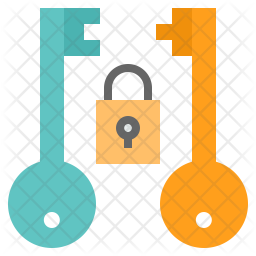 Asymmetric Encryption Icon - Download in Flat Style