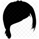 Asymmetrischer Haarschnitt  Symbol