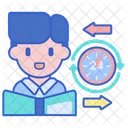 Asynchronous Learning Education Instruction Icon