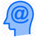 At Sign Email Brain Icon