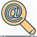 At Sign Email Magnifier Icon