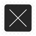 X、マーク、四角 アイコン