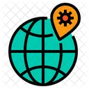 Mundo Epidemia Pin Icono