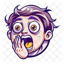 Asustado Conmocionado Reaccion Icono
