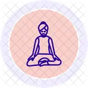 Icono De Linea De Meditacion Icono