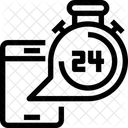 Hora De Atendimento Atendimento Por Hora Suporte Ao Cliente Ícone