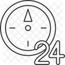 Atendimento 24 horas  Ícone