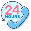 Atendimento 24 horas  Ícone