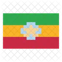 Athiopien Landesflagge Flagge Symbol