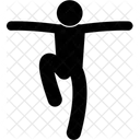 Sportler Gleichgewicht Single Symbol