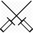 Athletic Exercise Fencing Icon