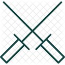 Athletic Exercise Fencing Icon