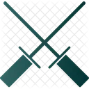 Athletic Exercise Fencing Icon