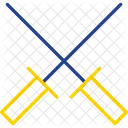 Athletic Exercise Fencing Icon
