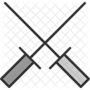 Athletic Exercise Fencing Icon