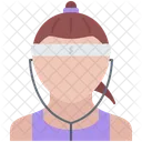 Atleta Musica Auriculares Icono