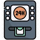 Atm 24 Hours 24 Hours Service Icon
