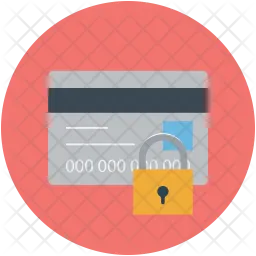 ATM card with lock  Icon