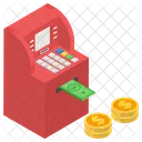 Cash Withdrawal Instant Banking Financial Transaction Icon
