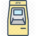 Atm Machine Automated Teller Cash Dispenser Icon