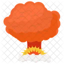 Atomexplosion Chemische Explosion Atombombe Symbol