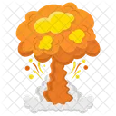 Atomexplosion Chemische Explosion Atombombe Symbol