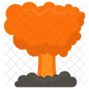 Atomexplosion Chemische Explosion Atombombe Symbol