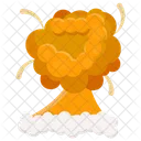 Atomexplosion Chemische Explosion Atombombe Symbol