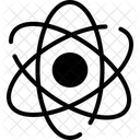 Atomisation De Molecules Atome Quantique Symbole En Orbite De Particules Icône