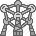 Atomium Landmark Structure Icon
