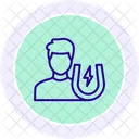 Atraindo Clientes Icone De Contorno Preto Icon