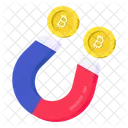 Atrair Bitcoin Atrair Criptomoeda Criptografia Icon