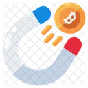 Atrair Bitcoin Atrair Criptomoeda Criptografia Icon