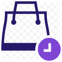 Atraso Tempo Sacola De Compras Icon