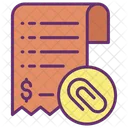 Attach Bill Attach Invoice Paper Clip Icon