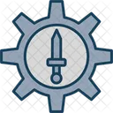 Angriff Verteidiger Geschick Symbol