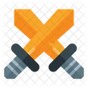 Angriff Kampfspiel Schwerter Symbol