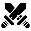 Angriff Kampfspiel Schwerter Symbol