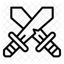 Angriff Kampfspiel Schwerter Symbol
