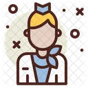 Attendant Air Hostess Fligth Attendant Icon