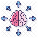 Attention Disorder Brain Arrow Icon